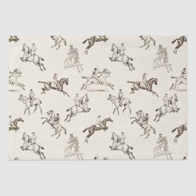 Papier Mousseline Style moderne Beige Horseback Toile (Recto)