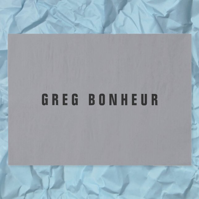 Papier Mousseline Style moderne Nom de recherche | Gris et noir (Créateur téléchargé)