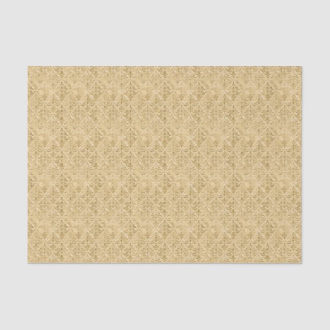 Papier Mousseline Style Victorien Or Damask Luxe Découpage (Recto)