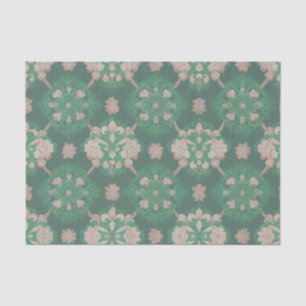 Papier Mousseline Style victorien vert répétitif