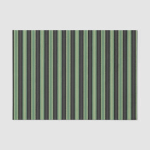 Papier Mousseline Style Vintage Olive Sage Vert noir 3D rayé