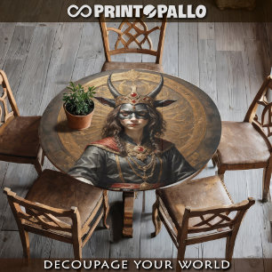 Papier Mousseline Succubus sur le trône - série Gothique Horror