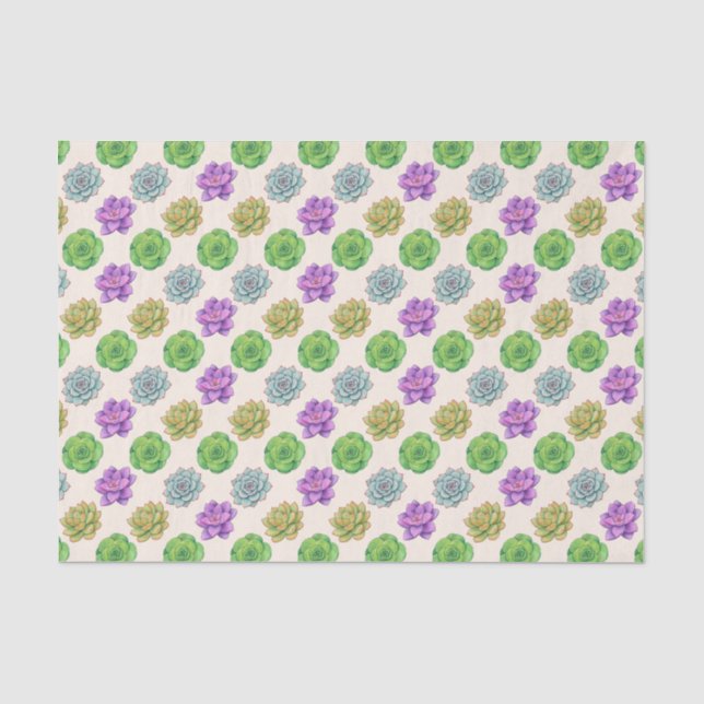 Papier Mousseline Succulentes (Recto)
