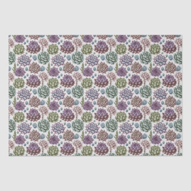 Papier Mousseline Succulentes (Recto)