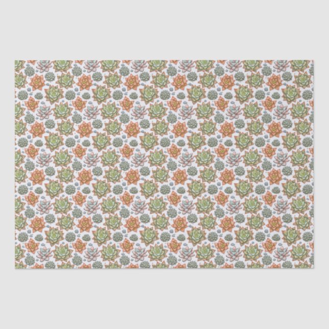 Papier Mousseline Succulentes (Recto)
