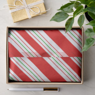 Papier Mousseline Sucre de canne de Noël Stripes ID259