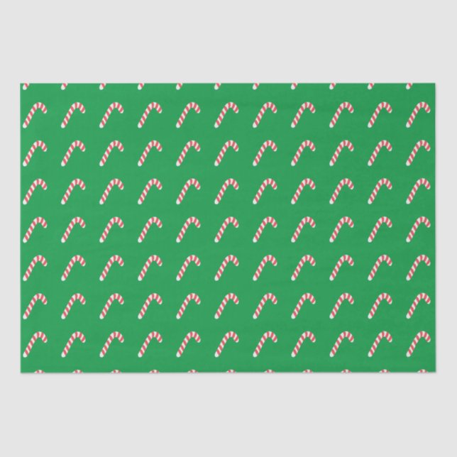 Papier Mousseline Sucre de canne Vert Mignonne Simple Noël (Recto)