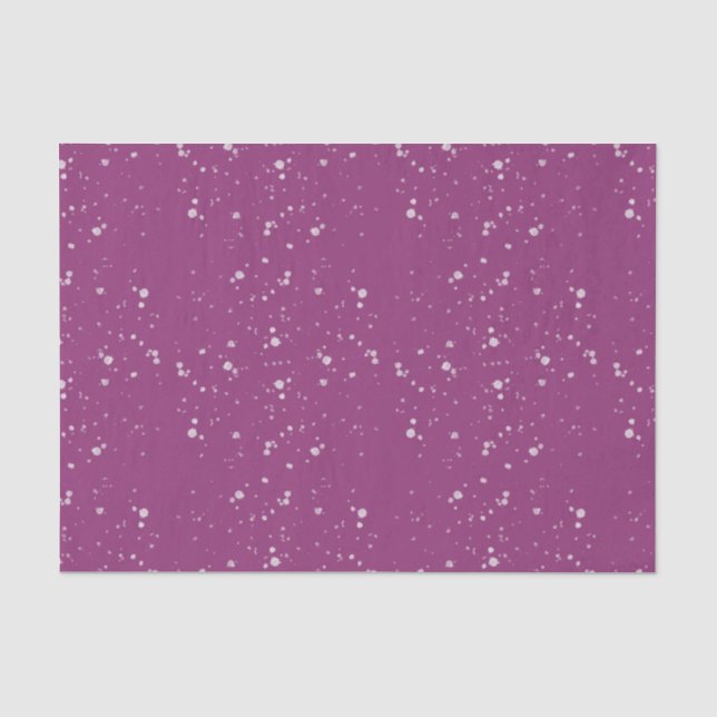 Papier Mousseline Sucre Prune Neige (Recto)