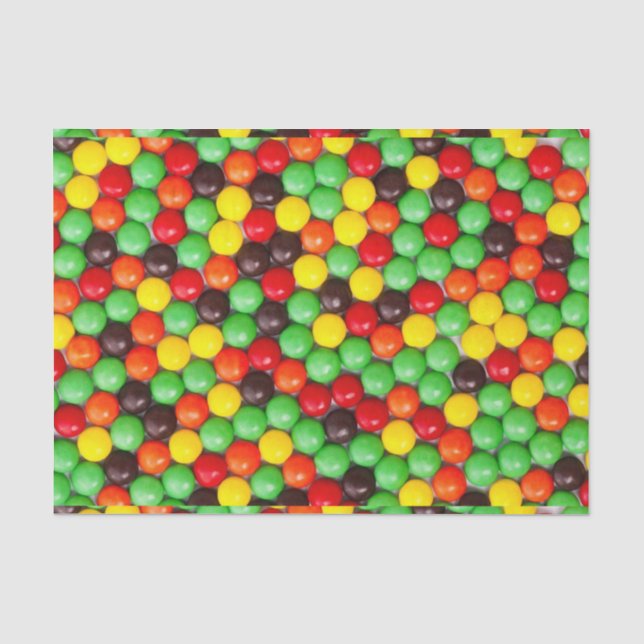 Papier Mousseline Sucreries colorées (Recto)
