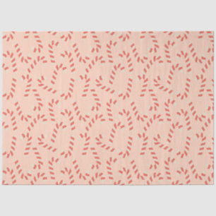Papier Mousseline Sucres de canne de Noël roses Peachy