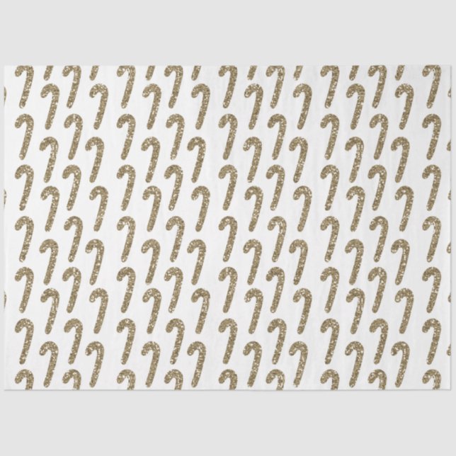 Papier Mousseline Sucres de canne d'or Whimsical White Noël (Recto)