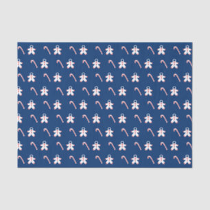 Papier Mousseline Sucres de canne et maillots de neige en bleu
