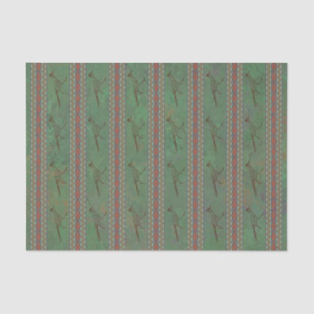 Papier Mousseline Sud-ouest Roadrunner Sagebrush Green (Recto)