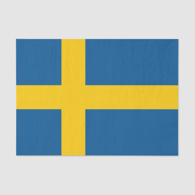 Papier Mousseline Suède & Suède Drapeau papier / décoration mode (Recto)