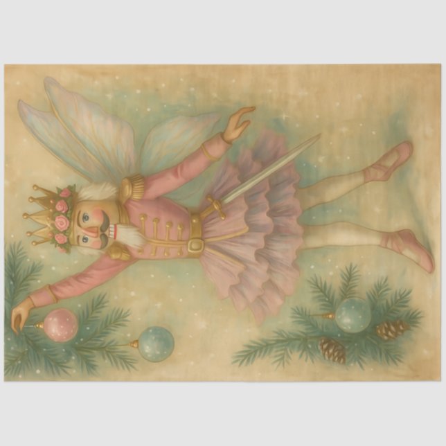 Papier Mousseline Sugarplum Fairy Nutcracker • Pink Christmas  (Recto)