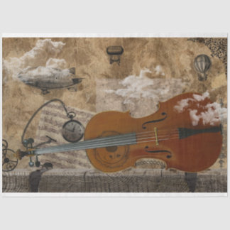 Papier Mousseline Suite Cello Steampunk