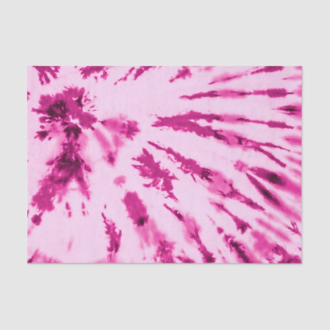 Papier Mousseline Summer Artsy Girly Neon Blush Pink Tie Dye Motif (Recto)