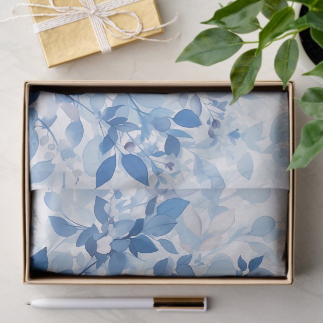 Papier Mousseline Summer Blue Botanical (Créateur téléchargé)