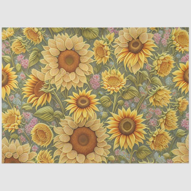 Papier Mousseline Sunflower Belle collection moderne (Recto)