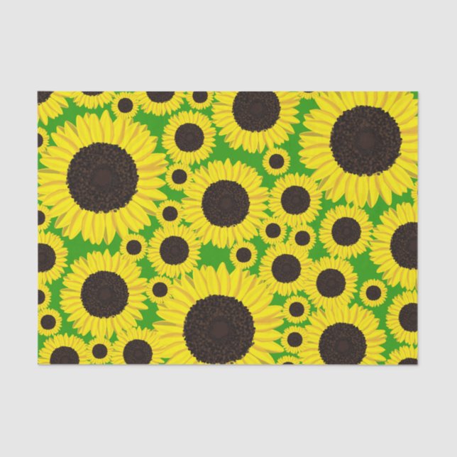 Papier Mousseline Sunflower migre 1er anniversaire de fête Tissu Pap (Recto)