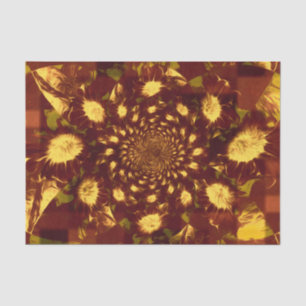 Papier Mousseline Sunflower Yellow Brown Country Decoupage