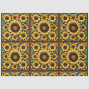 Papier Mousseline Sunflowers Populaire belle collection