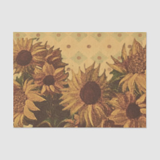 Papier Mousseline Sunflowers retro vintage backdrop