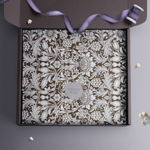 Papier Mousseline Sunflowers William Morris Vintage violet Floral