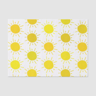 Papier Mousseline Sunshine Whimsical Jaune fête d'anniversaire