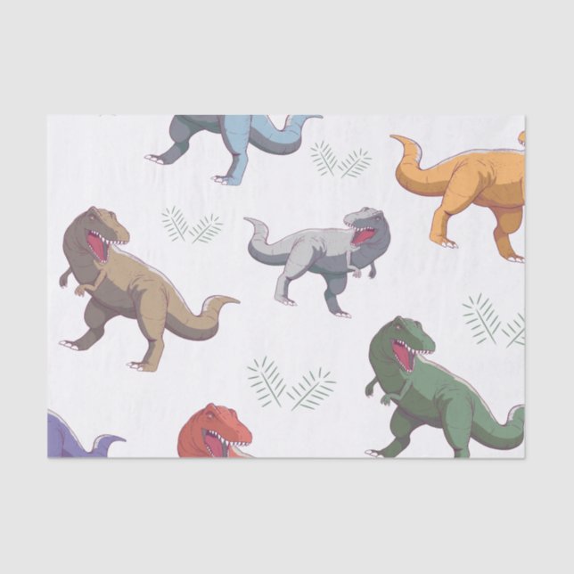 Papier Mousseline Super dinosaur tissue paper (Recto)