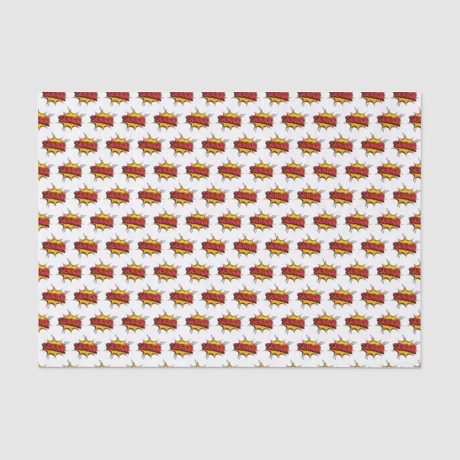 Papier Mousseline Super Héros Senior White (Recto)