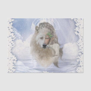 Papier Mousseline Super loup de polarwolf avec fée, ours polarbear e