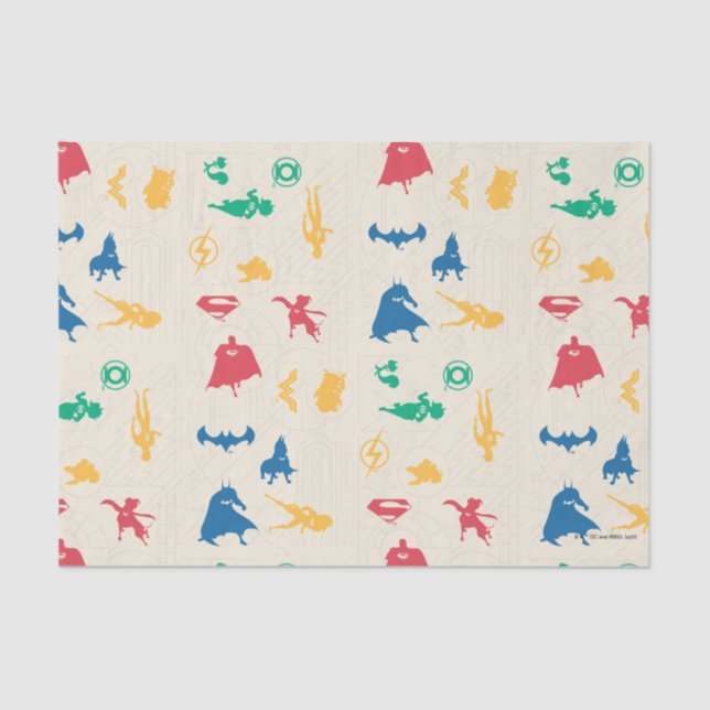 Papier Mousseline Super Pets & Justice League Motif Silhouette (Recto)