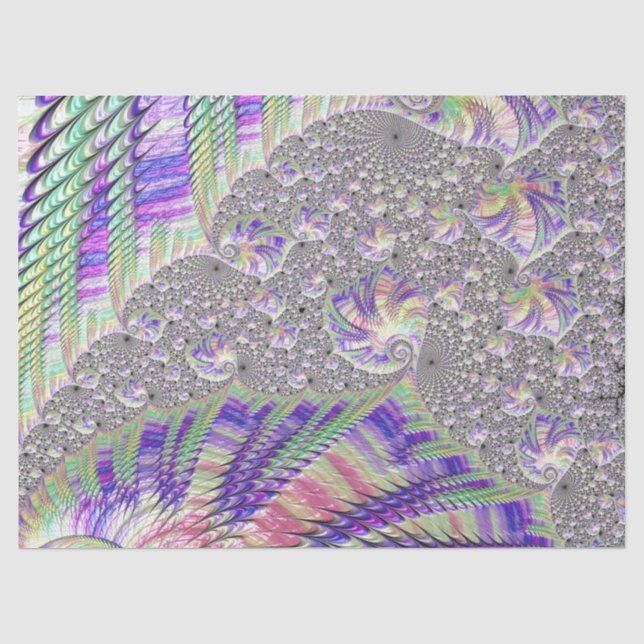 Papier Mousseline Super Trippy Funky Psychedelic Fractal Art (Recto)