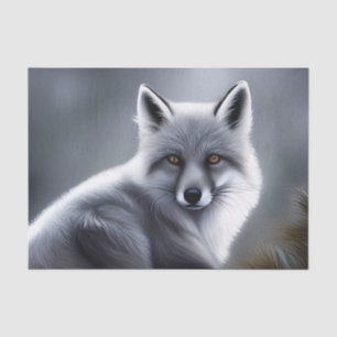 Papier Mousseline Superbe Renard Artique