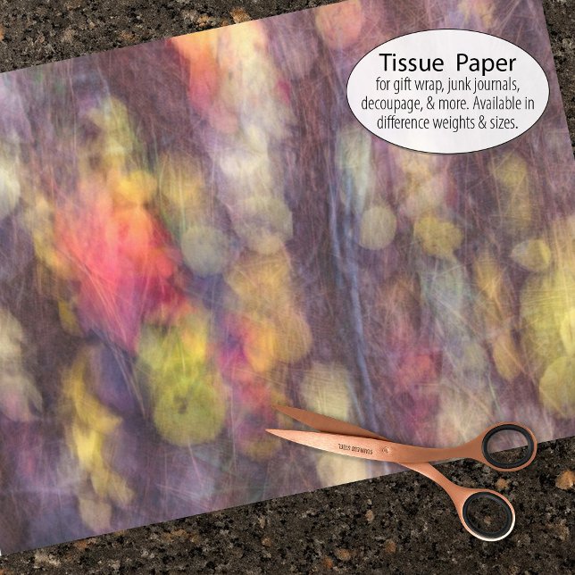 Papier Mousseline Superbes couleurs d'automne Abstrait (Tissue paper for gift wrap and decoupage)