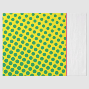 Papier Mousseline Superhero Comics Green Yellow Dots amusants Enfant