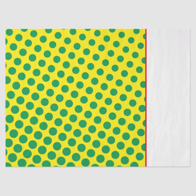 Papier Mousseline Superhero Comics Green Yellow Dots amusants Enfant (Recto)