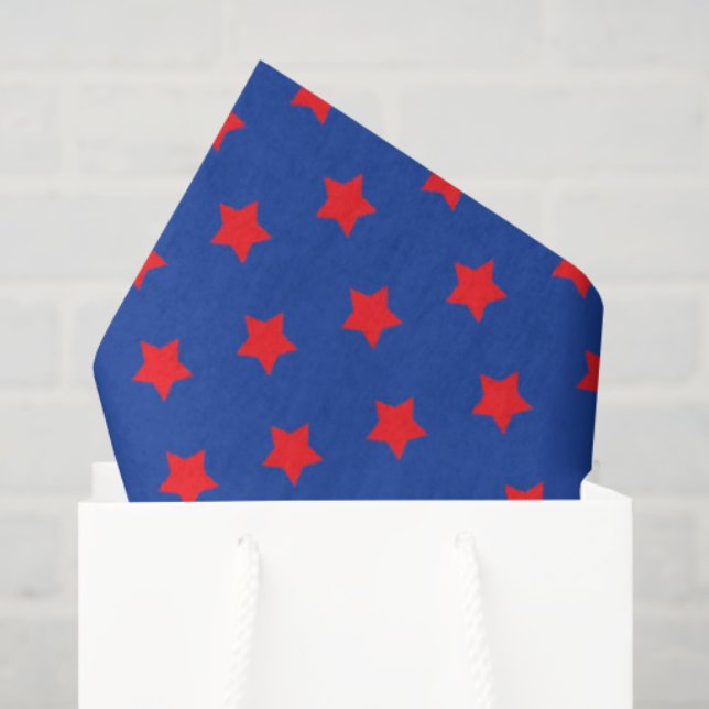 Papier Mousseline Superhero Comics Stars Red Blue Superstar Kids (Sac cadeau)