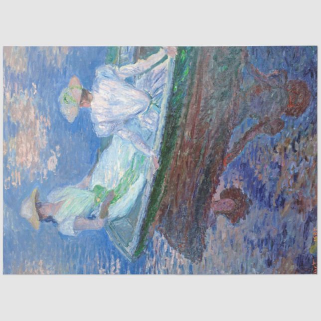 Papier Mousseline Sur le bateau, Monet (Recto)