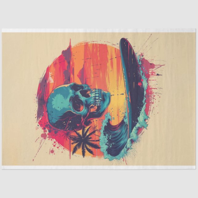 Papier Mousseline Surf des os crâniens Ride #3 Découpage (Recto)