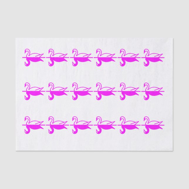 Papier Mousseline Swans de Fuschia (Recto)