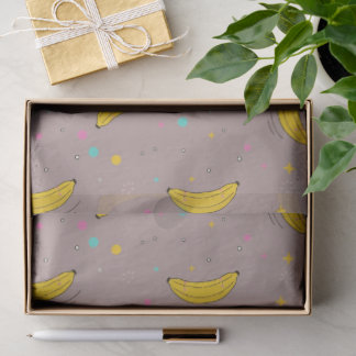 Papier Mousseline Sweet & Playful Banana Dream Pattern