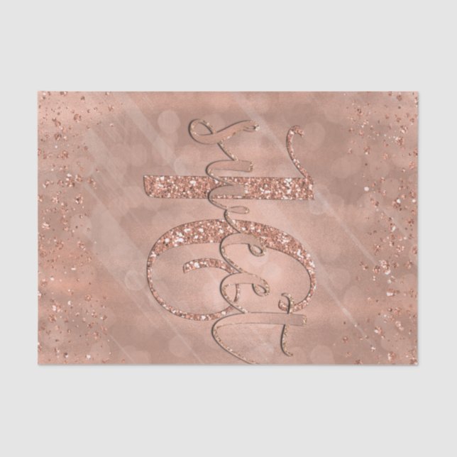 Papier Mousseline Sweet sixteen 16 Rose Rose Or Glam Moderne Personn (Recto)