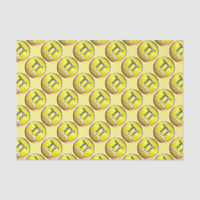 Papier Mousseline Symbole de Gémeaux (Recto)