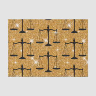 Papier Mousseline Symbole de justice Parties scintillant d'or des éc