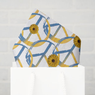 Papier Mousseline Symbole de PAIX ukrainien Signe Tournesols Ukraine