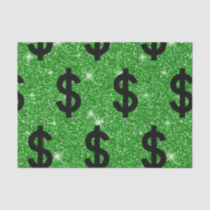 Papier Mousseline SYMBOLE Dollar Noir Argent Entrepreneur Wall Stree