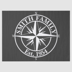 Papier Mousseline Symbole personnalisable du monogramme étoile de la