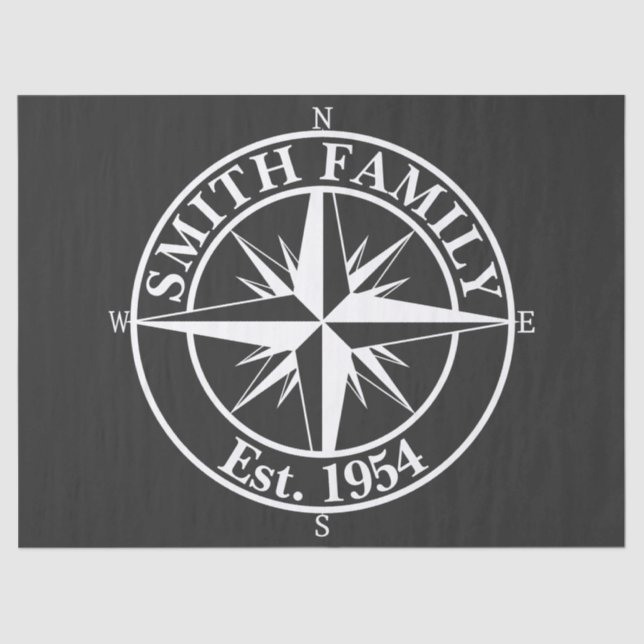 Papier Mousseline Symbole personnalisable du monogramme étoile de la (Recto)